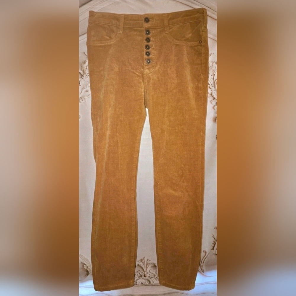 Anthropologie Pilcro High Rise Button Fly Corduroy Pants | 29 - Picture 2 of 10